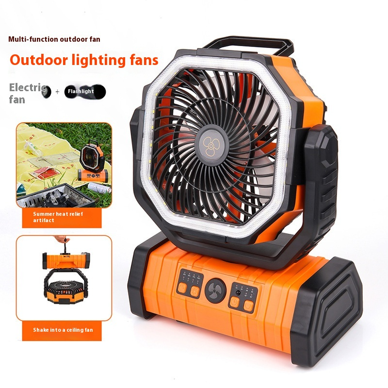 Banque d'alimentation extérieure pour appareils ménagers avec ventilateur de camping et lumière LED