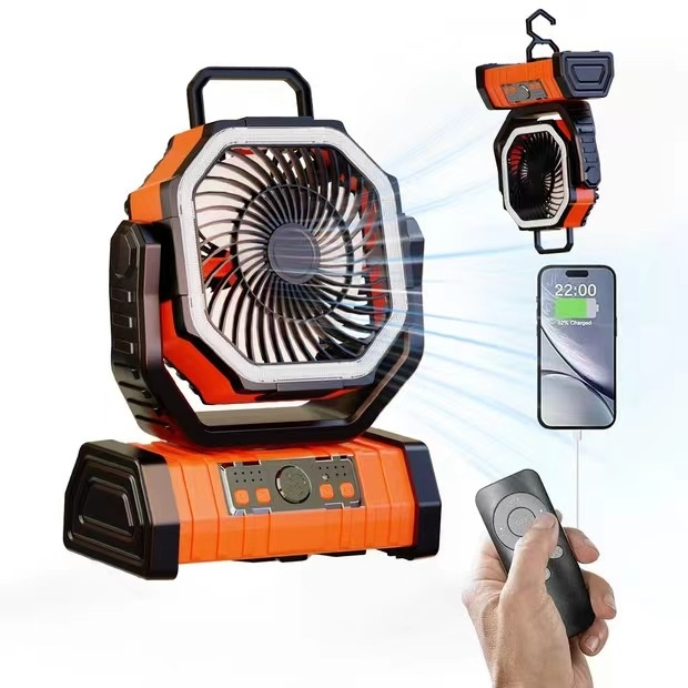 Banque d'alimentation extérieure pour appareils ménagers avec ventilateur de camping et lumière LED