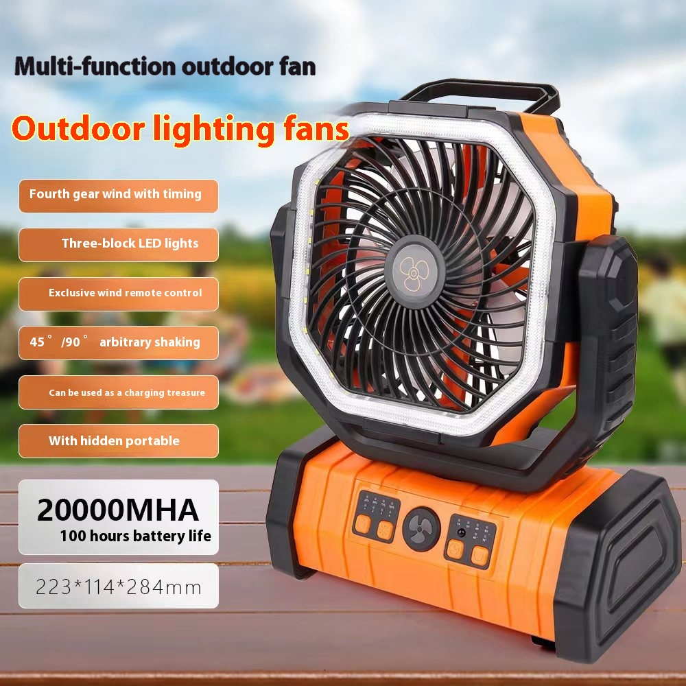 Banque d'alimentation extérieure pour appareils ménagers avec ventilateur de camping et lumière LED