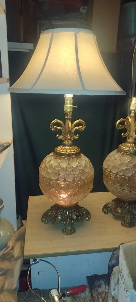 Hollywood Regency Bubble Lamps – Matching Pair (1960s/70s)